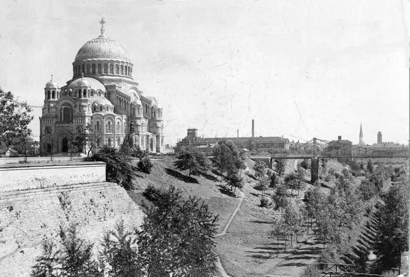 Вид на Морской собор святителя Николая Чудотворца, Кронштадт 1910-е гг